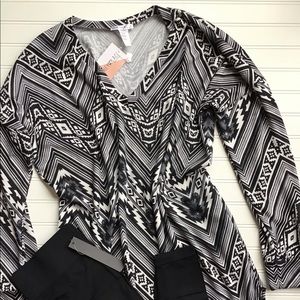 Brand new long V neck sweater